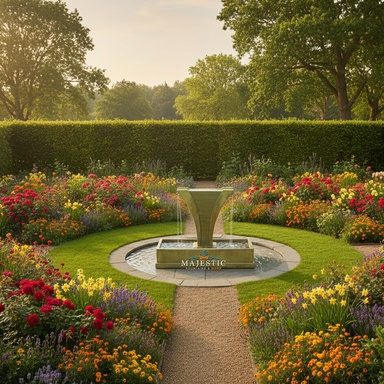 Diesse Concrete Outdoor Courtyard Fountain - 1458-1459 - Majestic Fountains