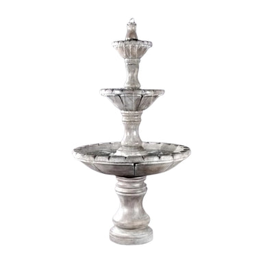 Dijon 3 Tier Fountain in Cast Stone by Fiore Stone - LG173-F & LG169-FRG - Majestic Fountains