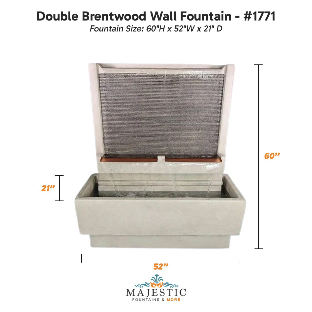 Double Brentwood Wall Fountain - #1771  - Majestic Fountains