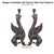 Dragon Candelabra Pair Bronze Table Top Sculpture