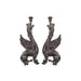 Dragon Candelabra Pair Bronze Table Top Sculpture - Majestic Fountains
