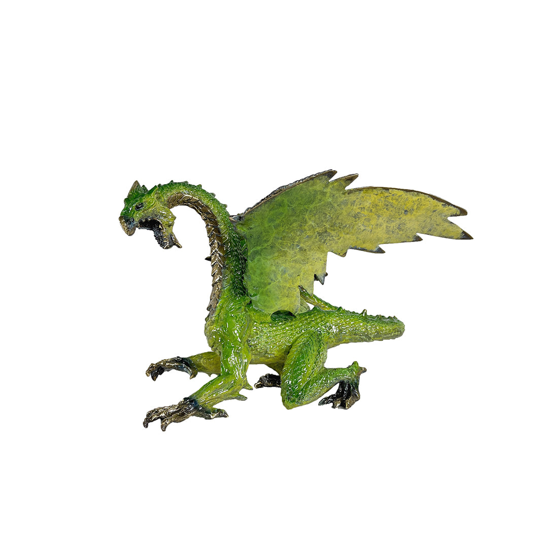 Dragon in Colors Bronze Table Top Sculpture - Majestic Fountains