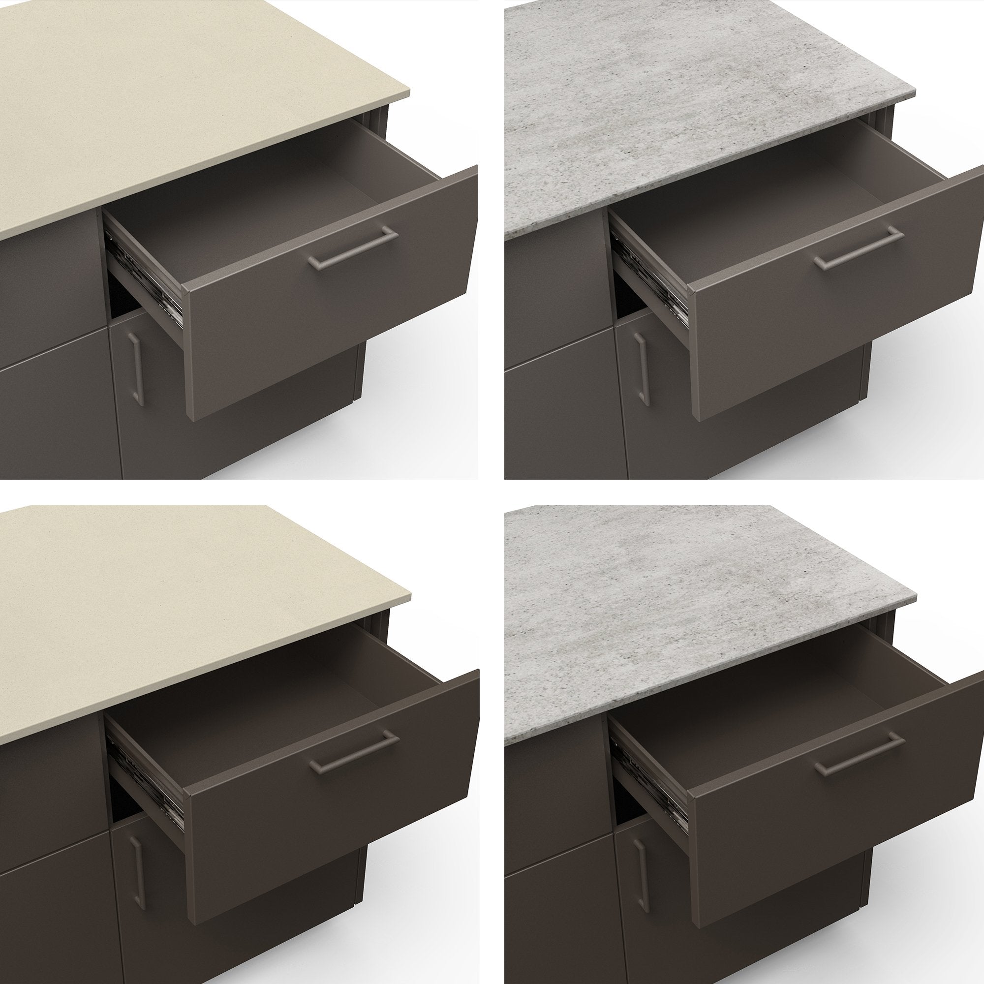 Blaze Golden Hour island storage drawers and cabinets