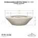 Embarcadero 60 Fire Table PH-458 in GFRC Concrete by Prism Hardscapes Size - Majestic Fountains and More