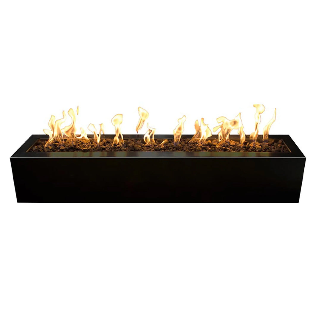 Eaves Rectangle Fire Pit in Powder Coated Steel - Majestic Fountains and More