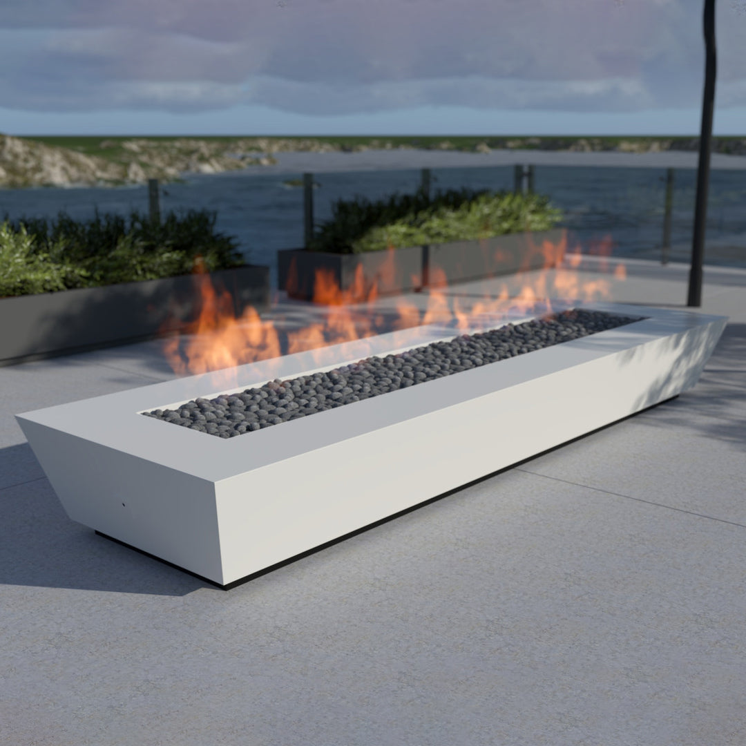 Elan-T Fire Pit Table in Dual Colored Powder Coated Aluminum - Majestic Fountains