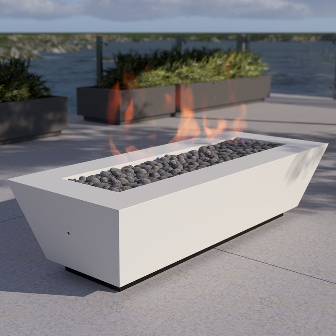 Elan-T Fire Pit Table in Dual Colored Powder Coated Aluminum - Majestic Fountains