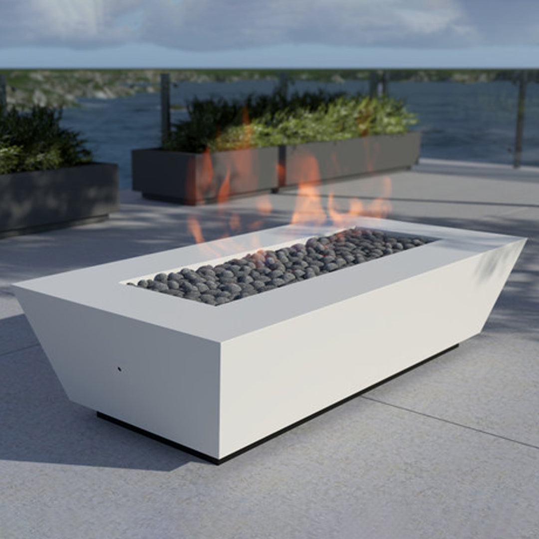 Elan-T Fire Pit Table in Dual Colored Powder Coated Aluminum - Majestic Fountains