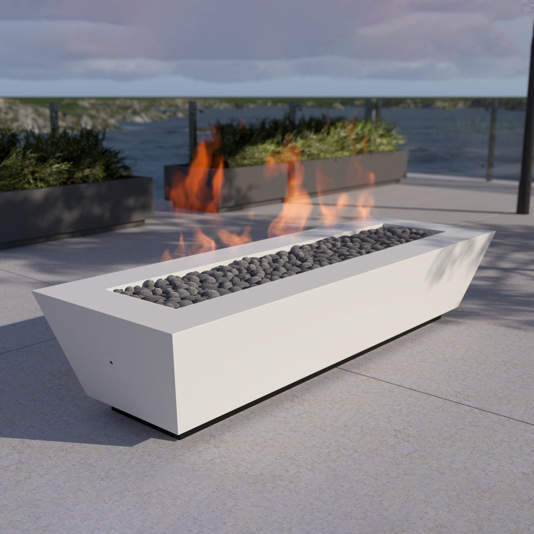 Elan-T Fire Pit Table in Dual Colored Powder Coated Aluminum - Majestic Fountains