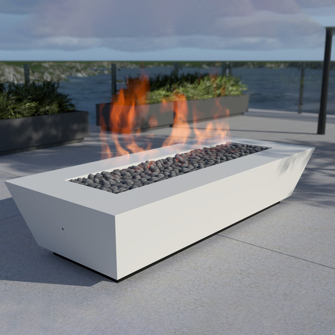 Elan-T Fire Pit Table in Dual Colored Powder Coated Aluminum - Majestic Fountains