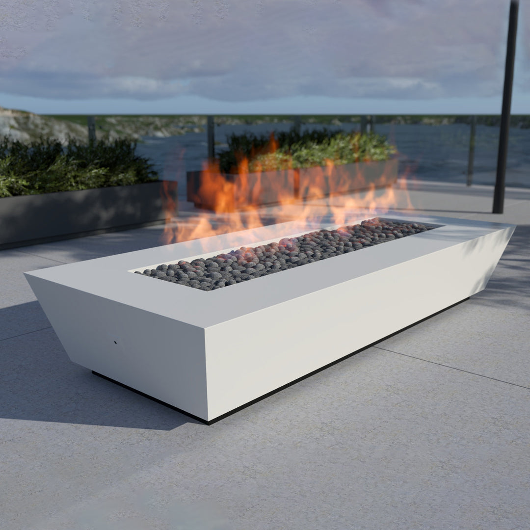 Elan-T Fire Pit Table in Dual Colored Powder Coated Aluminum - Majestic Fountains
