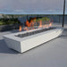 Elan-T Fire Pit Table in Dual Colored Powder Coated Aluminum - Majestic Fountains