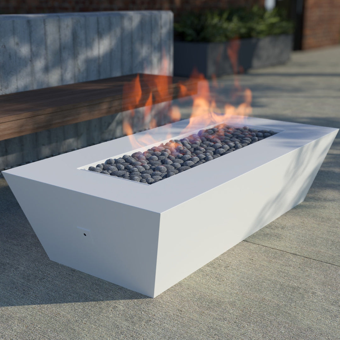 Elan Fire Pit Table in Powder Coated Aluminum - Majestic Fountains