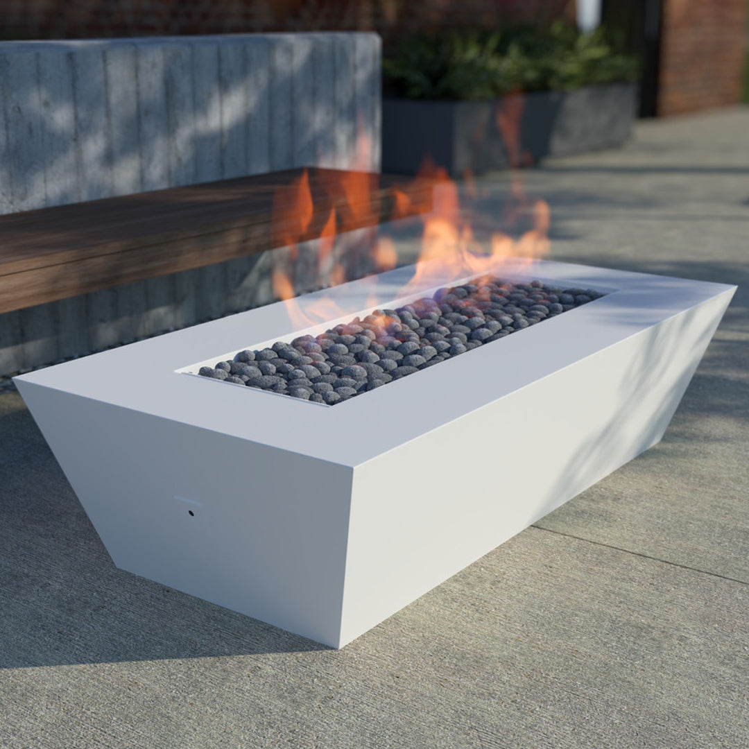 Elan Fire Pit Table in Powder Coated Aluminum - Majestic Fountains