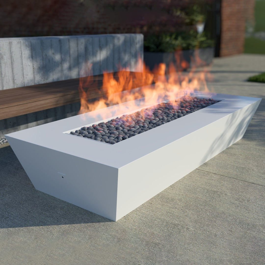Elan Fire Pit Table in Powder Coated Aluminum - Majestic Fountains