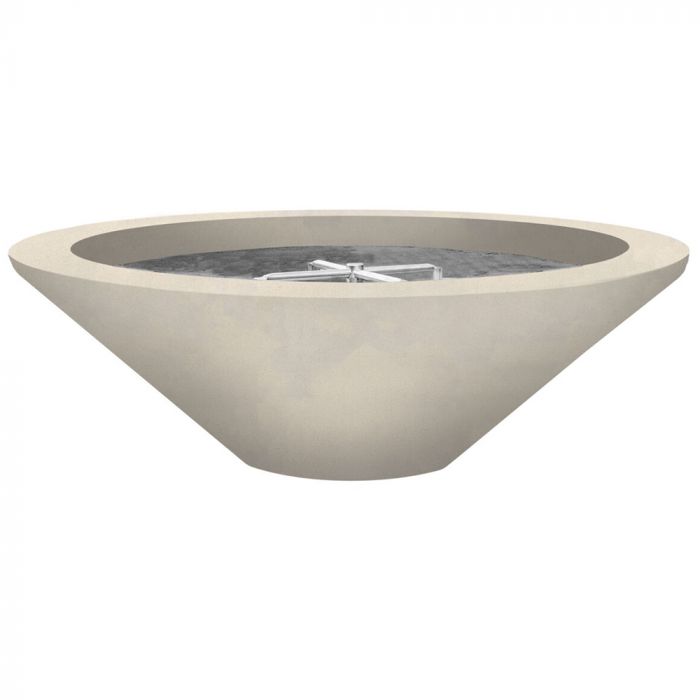 Embarcadero Fire Pit in GFRC Concrete by Prism Hardscapes Shown in Coastal - Majestic Fountains and More