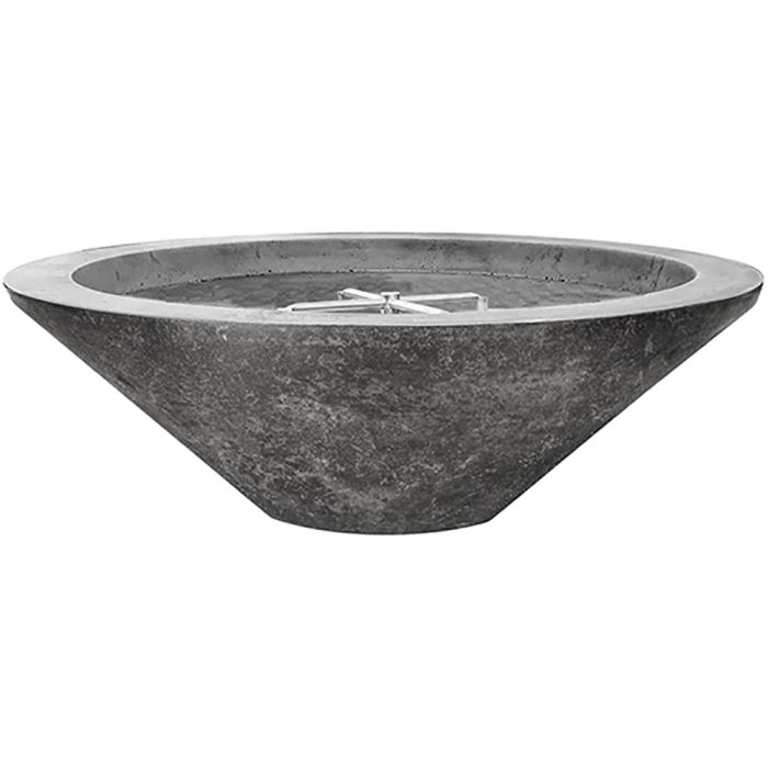Embarcadero Pedestal Fire Bowl in GFRC Concrete by Prism Hardscapes - Majestic Fountains
