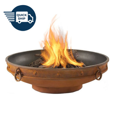 Emperor Wood Burning or Gas Fire Pit - by Fire Pit Art - Majestic Fountains