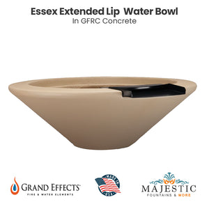 Essex Extended Lip GFRC Water Bowl by Grand Effects - Majestic Fountains