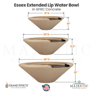 Essex Extended Lip GFRC Water Bowl by Grand Effects  - Majestic Fountains