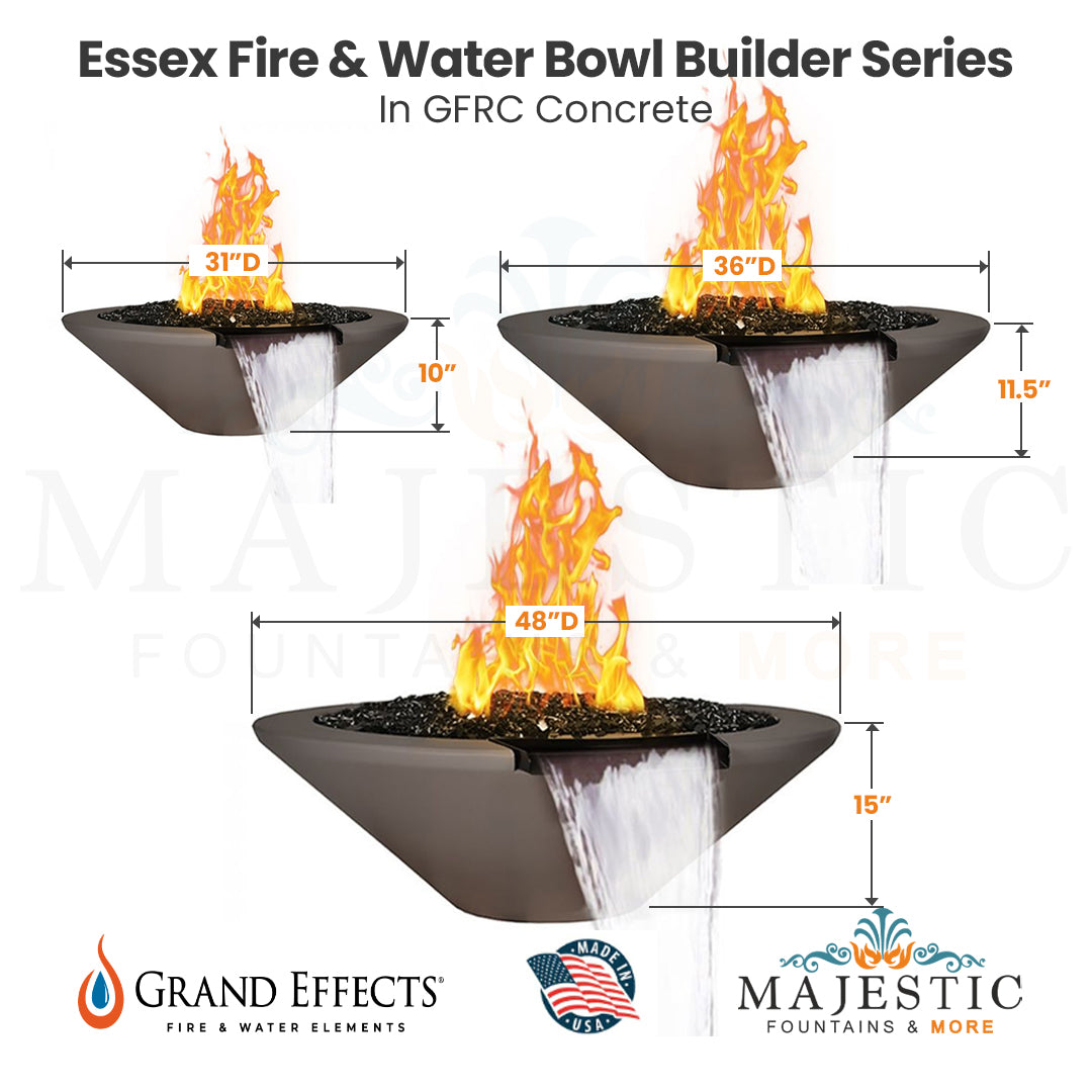 Essex Fire _ Water Bowl Builder Series - Majestic Fountains