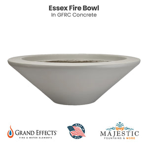 Essex GFRC Fire Bowl by Grand - Majestic Fountains