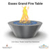 Essex Grand Fire Table Powder Coated - Majestic Fountains