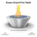 Essex Grand Fire Table Metal - Majestic Fountains