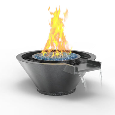 Essex Extended Lip Fire & Water Bowl Artisan Series in Powder Coated - Majestic Fountains