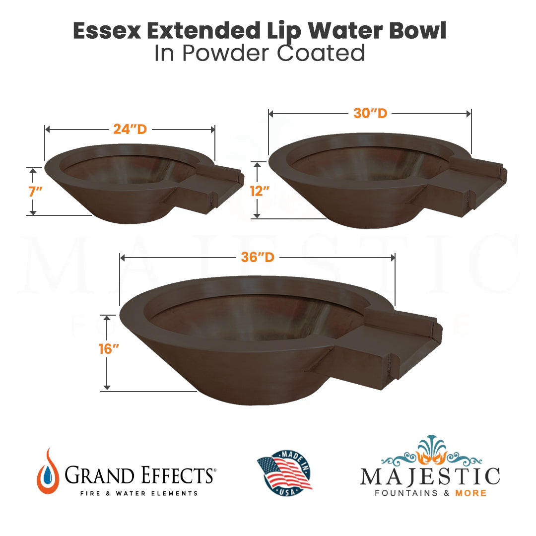 Essex Extended Lip Water Bowl - Majestic Fountains