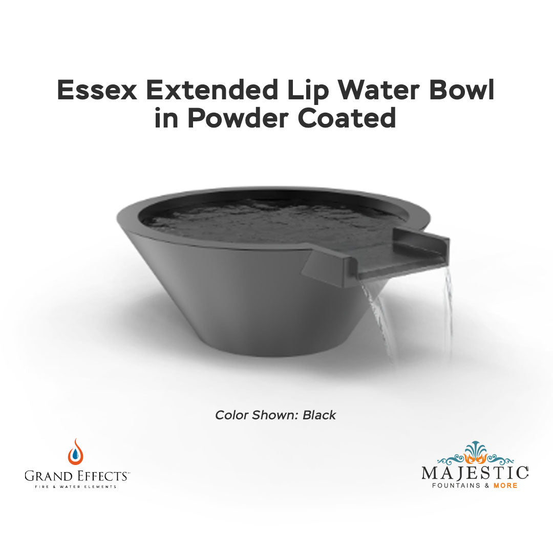 Essex Extended Lip Water Bowl in Powder Coated - Majestic Fountains