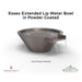 Essex Extended Lip Water Bowl in Powder Coated - Majestic Fountains