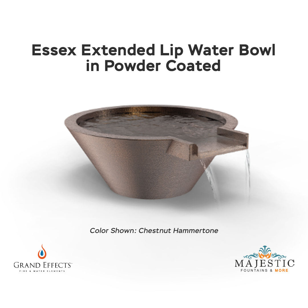 Essex Extended Lip Water Bowl in Powder Coated - Majestic Fountains