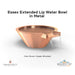 Essex Extended Lip Water Bowl in Metal - Majestic Fountains