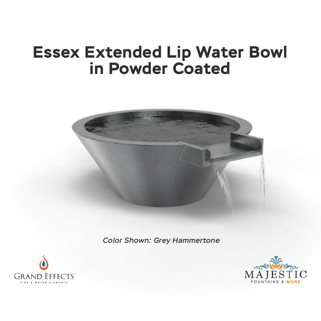 Essex Extended Lip Water Bowl in Powder Coated - Majestic Fountains