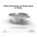 Essex Extended Lip Water Bowl in Metal - Majestic Fountains
