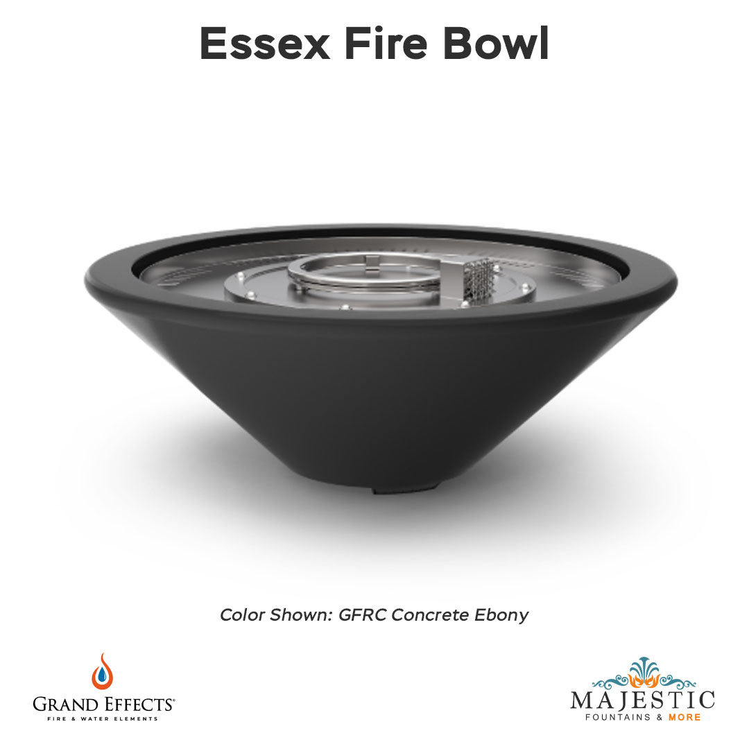 Essex Fire Bowl Ebony - Majestic Fountains
