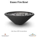 Essex Fire Bowl Ebony - Majestic Fountains