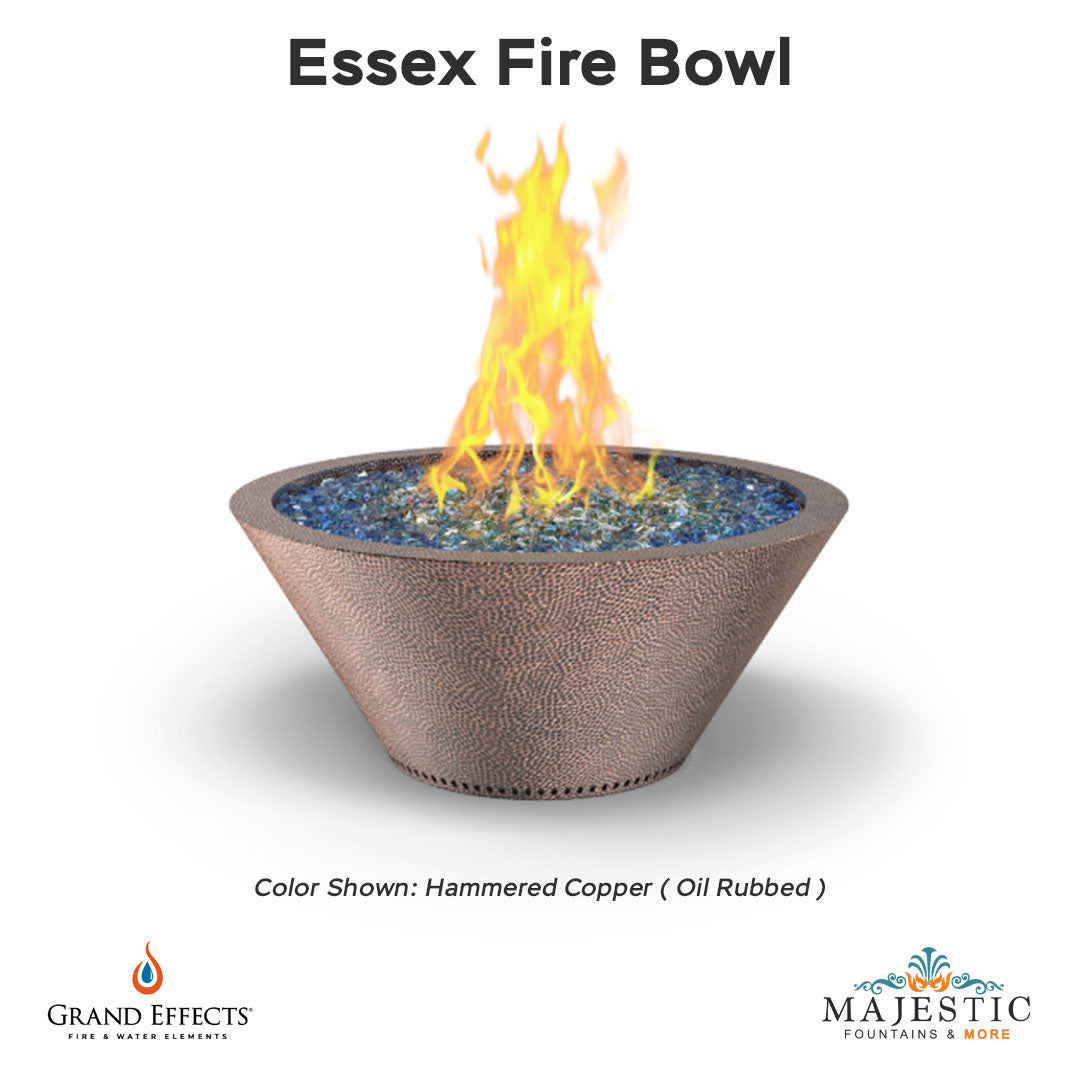 Essex Fire Bowl in Metal - Majestic Fountains