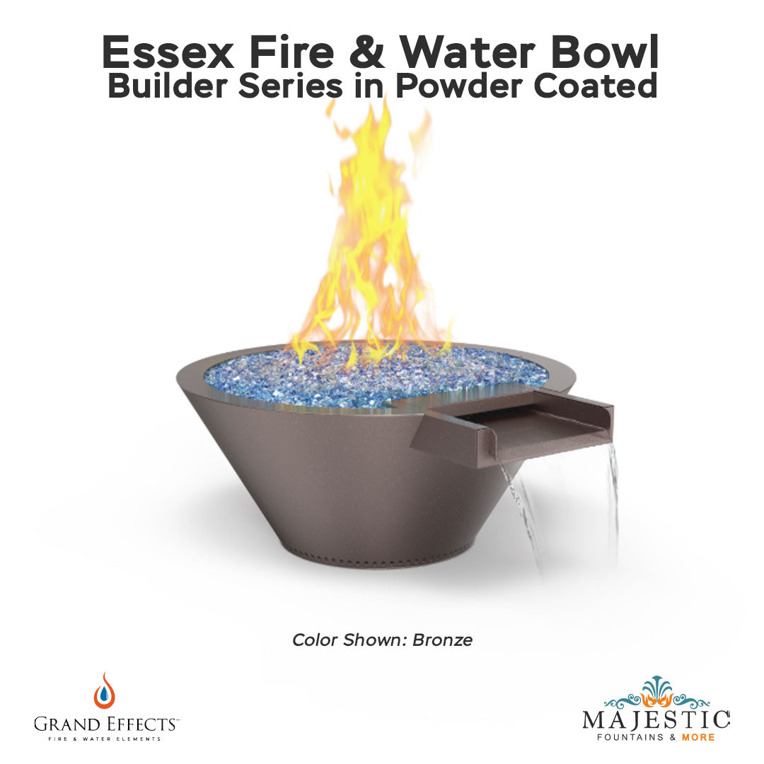Essex Fire & Water Bowl Builder Series in Powder Coated - Majestic Fountains