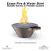 Essex Fire & Water Bowl Builder Series in Powder Coated - Majestic Fountains