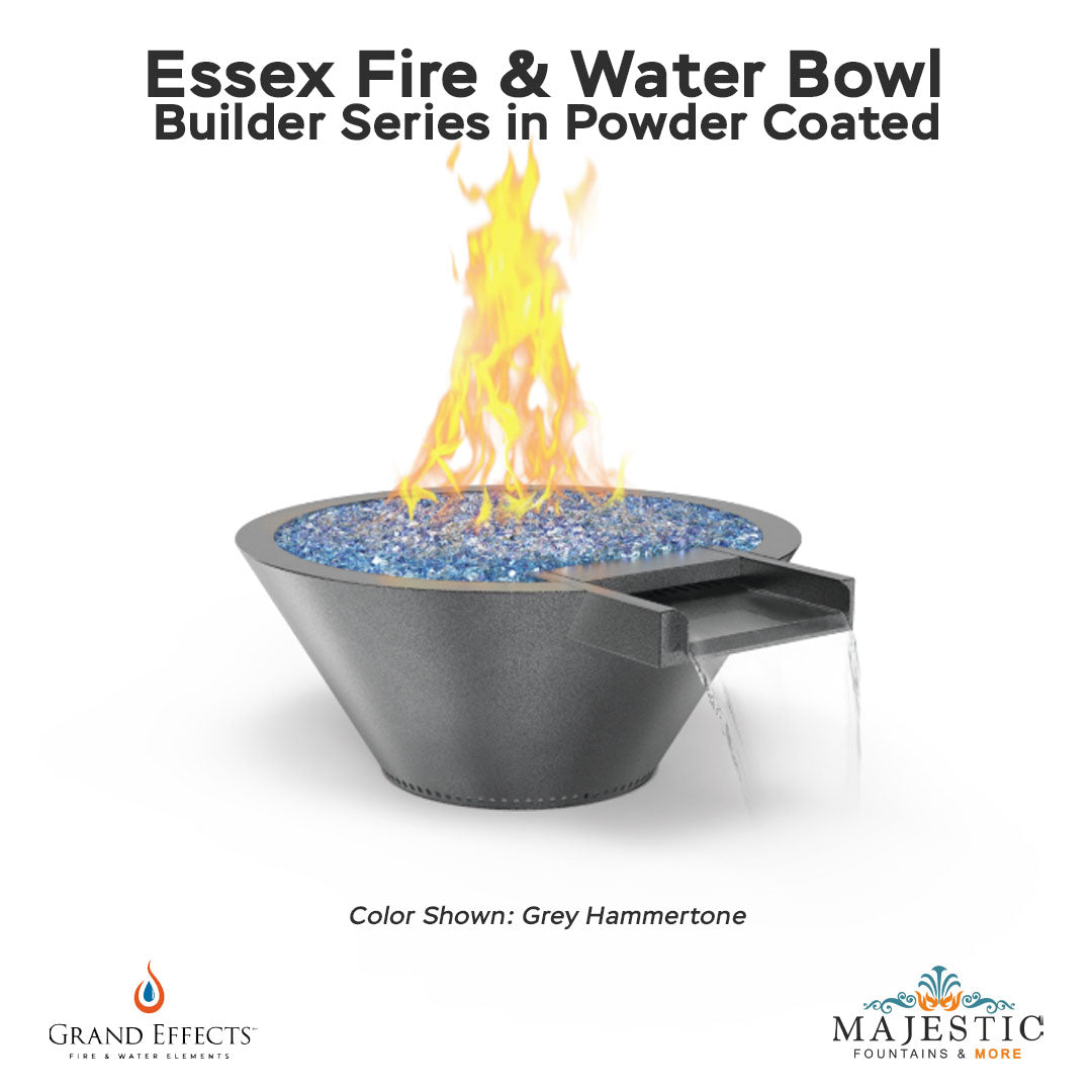 Essex Fire & Water Bowl Builder Series in Powder Coated - Majestic Fountains