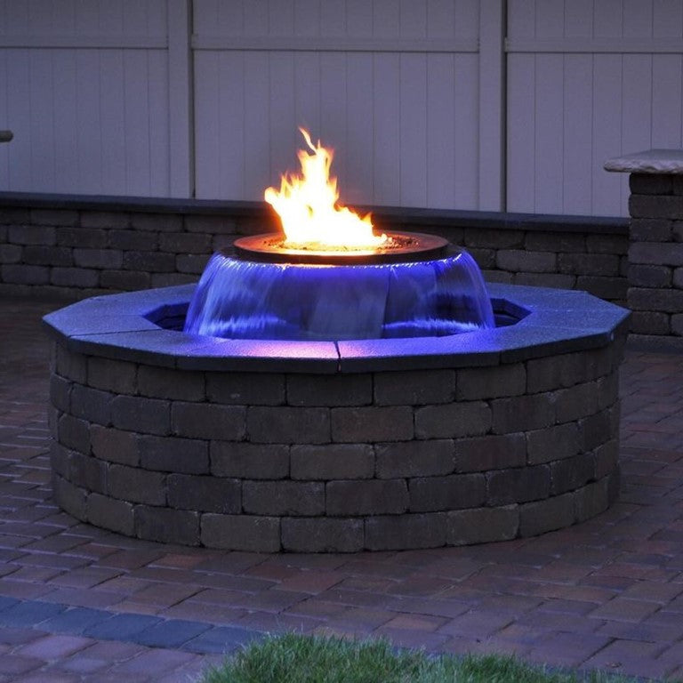 Evolution 360 Hammered Copper Fire & Water Bowl by HPC - Majestic Fountains and More.