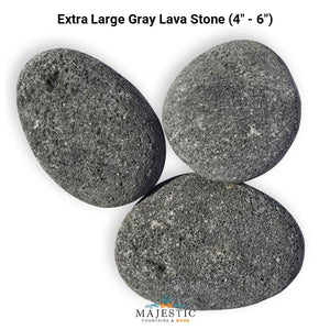 Gray Tumbled Lava Stones - Majestic Fountains
