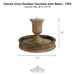 Fascea Urna Outdoor Fountain with Basin - 1703 - Majestic Fountains