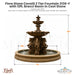 Fiore Stone Cavalli 2 Tier Fountain 2136-F with Bracci Basin in Cast Stone - Majestic Fountains
