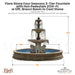 Fiore Stone Four Seasons 3-Tier Fountain with lion Pedestals 2134-FL w Bracci Basin in Cast Stone - Majestic Fountains