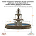 Fiore Stone Four Seasons 3-Tier Fountain with lion Pedestals 2134-FL w Bracci Basin in Cast Stone - Majestic Fountains