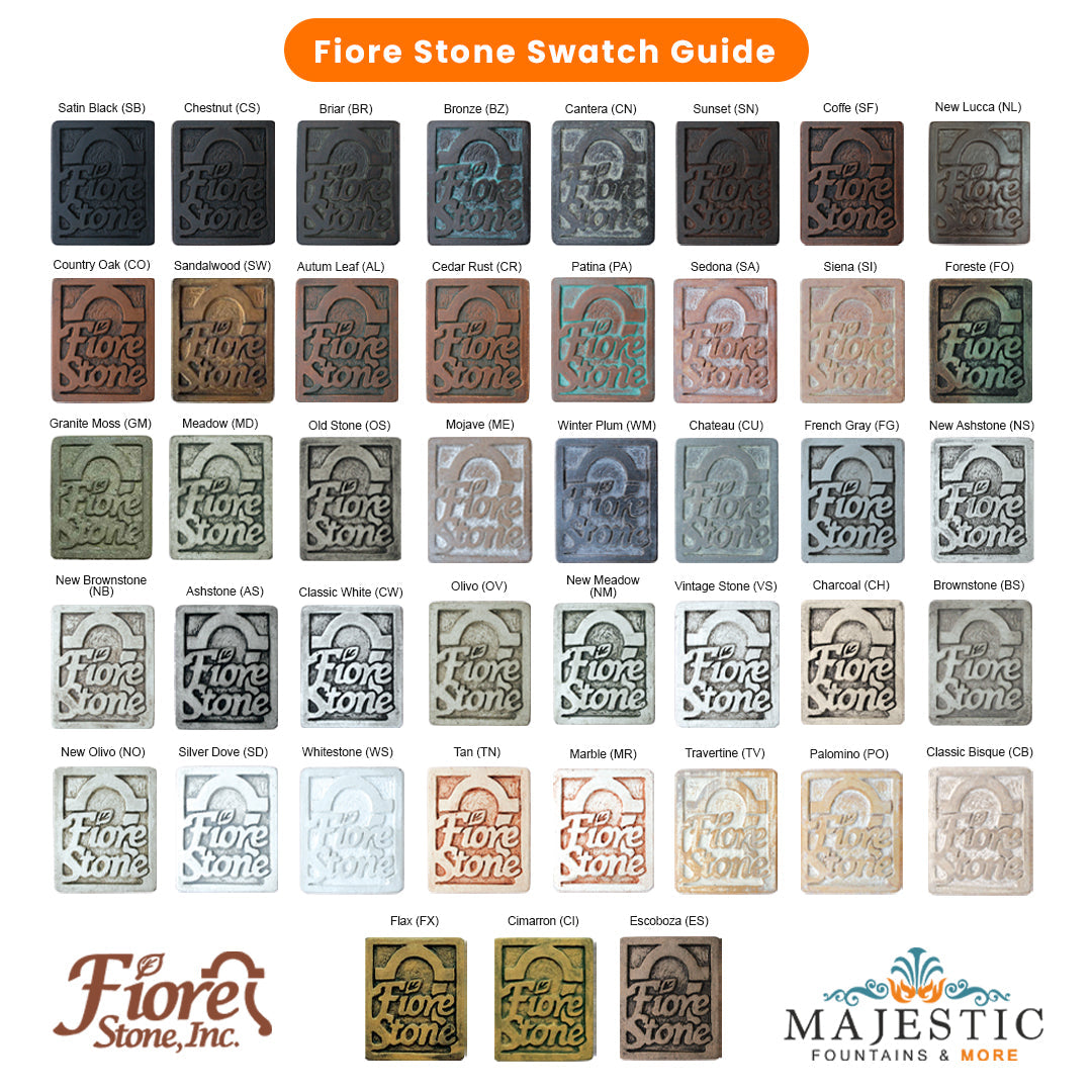 Fiore Stone Swatch Guide - Majestic Fountains and More