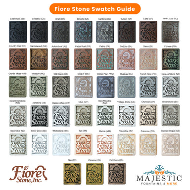 Fiore Stone Swatch Guide - Majestic Fountains and More